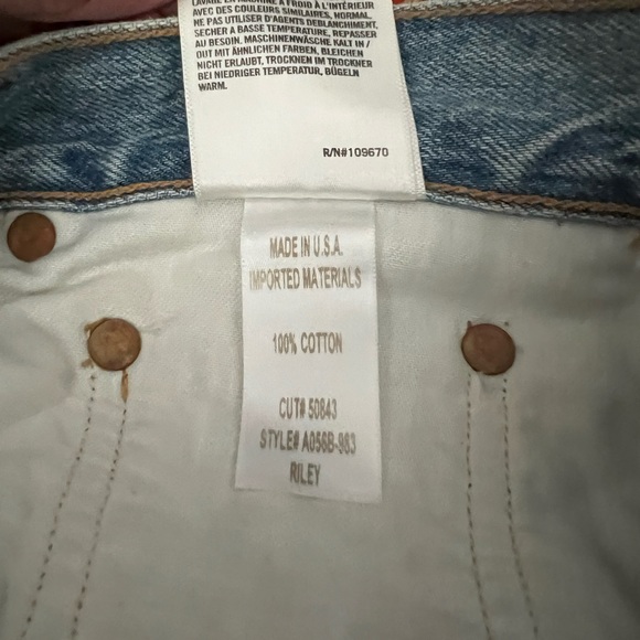 Agolde Riley High Rise Straight Leg Crop Denim Jeans - Picture 11 of 14